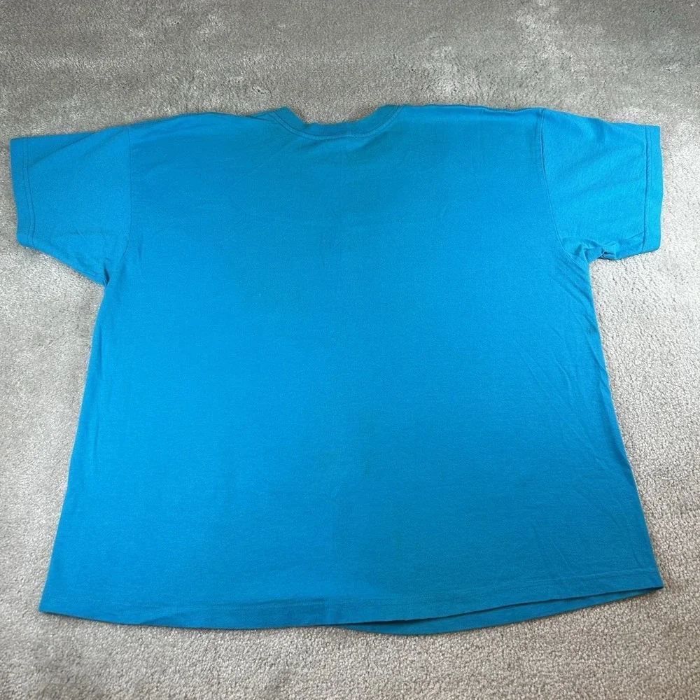 Vintage 90s Mickey And Minnie Mouse Walt Disney Big Graphic T-Shirt Size XL Blue